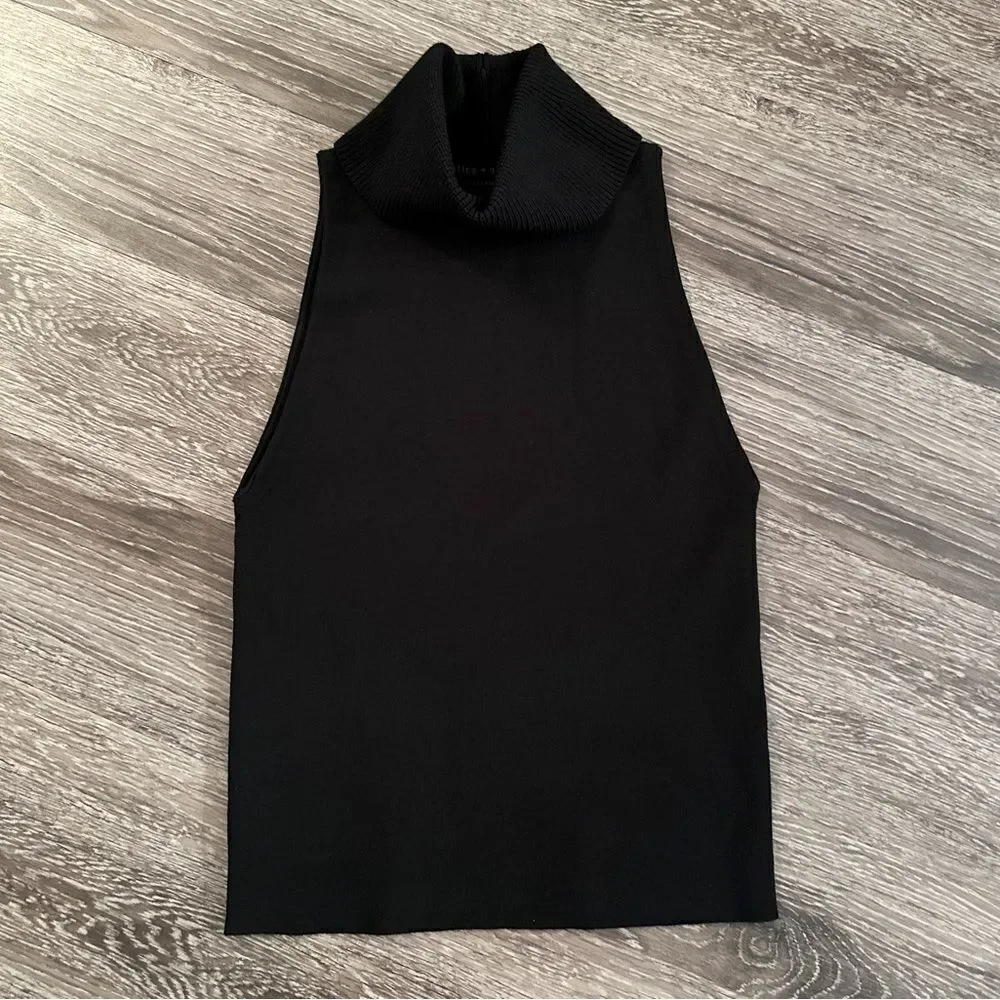 Alice + Olivia Sleeveless Turtleneck Knit